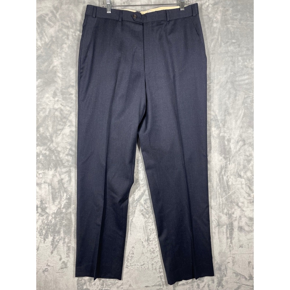 Vintage Chaps Ralph Lauren Mens Blue Wool Flat Front Dress Pants 36x34 Canada